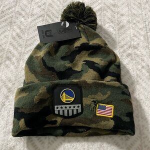 NBA Golden State Warriors Winter Knit Beanie Hat Camouflage New Ultra Game